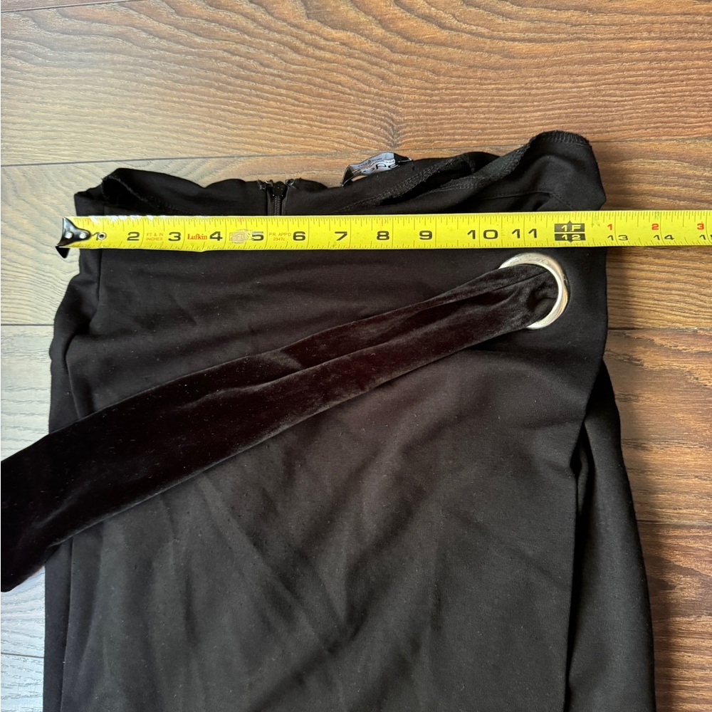 bebé black black wrap skirt